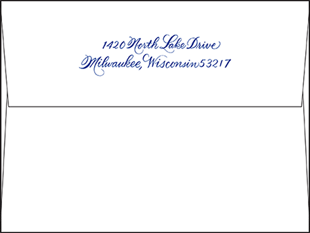 New Calligraphy Letterpress Envelope Design Medium