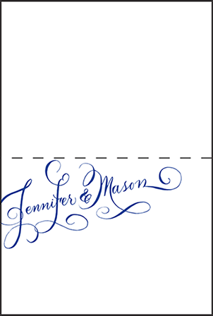 New Calligraphy Letterpress Placecard Fold Design Medium
