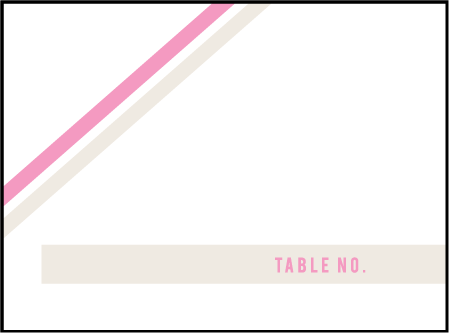 New Horizon Letterpress Placecard Flat Design Medium