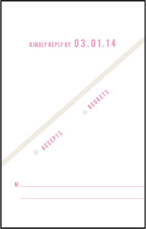 New Horizon Letterpress Reply Postcard Front Design Medium