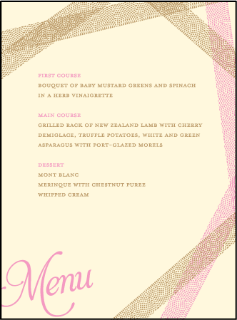 New Washi Letterpress Menu Design Medium