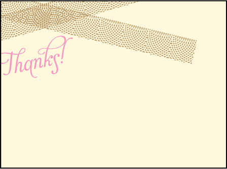 New Washi Letterpress Thank You Card Flat Design Medium