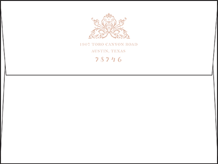 Nouveau Letterpress Envelope Design Medium