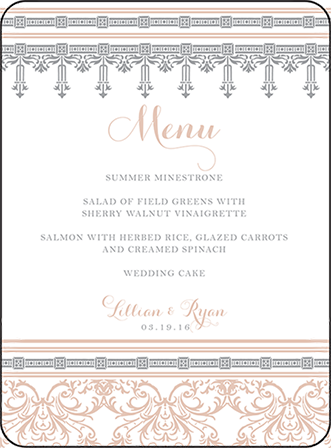 Nouveau Letterpress Menu Design Medium