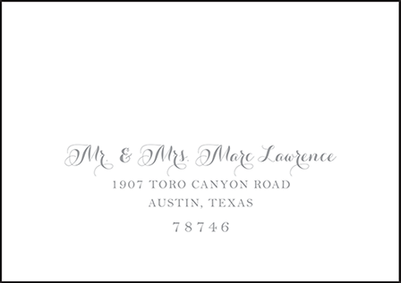 Nouveau Letterpress Reply Envelope Design Medium