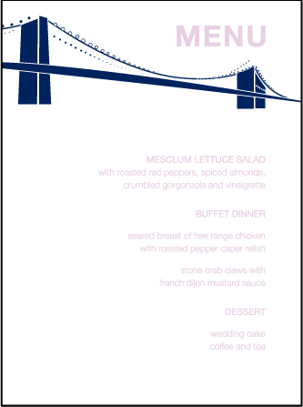 NYC Modern Letterpress Menu Design Medium