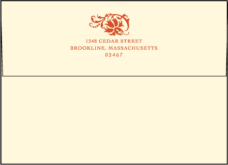 Odessa Letterpress Envelope Design Medium