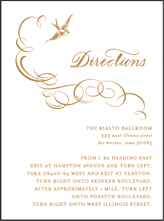 Ornate Flourish Letterpress Direction Design Medium