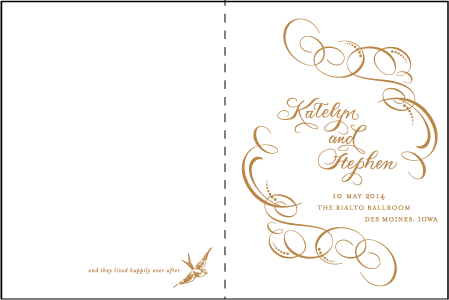 Ornate Flourish Letterpress Program Design Medium