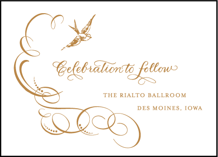 Ornate Flourish Letterpress Reception Design Medium