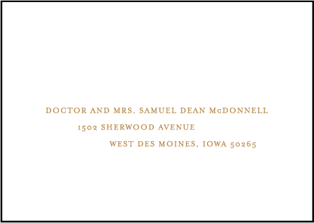 Ornate Flourish Letterpress Reply Envelope Design Medium