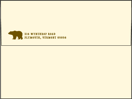 Overlook Letterpress Envelope Design Medium