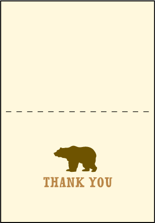 Overlook Letterpress Thank You Card Fold Design Medium