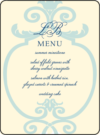Palais Letterpress Menu Design Medium