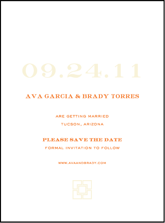Palmas Letterpress Save The Date Design Medium