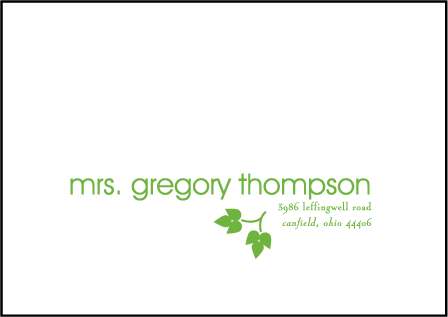 Papillon Letterpress Reply Envelope Design Medium