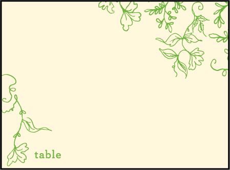 Pastoral Letterpress Favor Card Design Medium