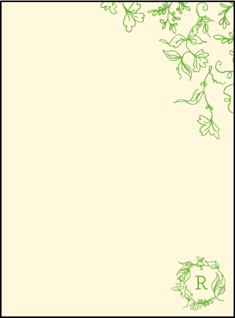 Pastoral Letterpress Thank You Card Flat Design Medium