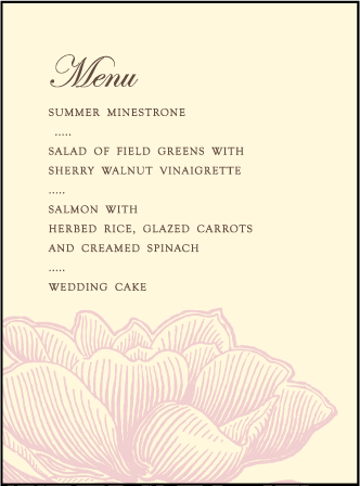 Pavilion Letterpress Menu Design Medium