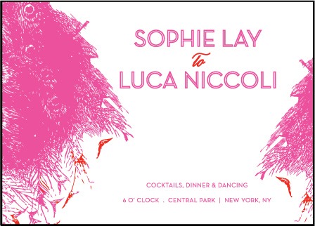 Peacock Feathers Letterpress Reception Design Medium