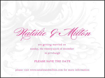 Plume Letterpress Save The Date Design Medium