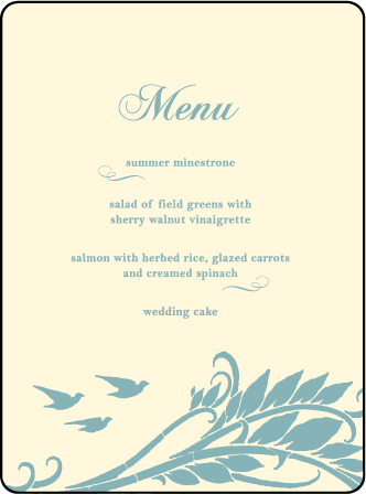 Pochoir Letterpress Menu Design Medium