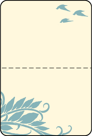 Pochoir Letterpress Placecard Fold Design Medium