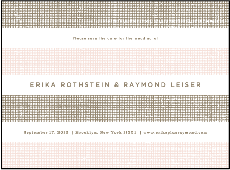 Polka Stripe Letterpress Save The Date Design Medium