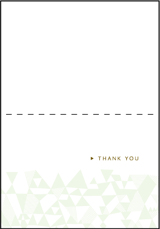 Popular Quilt Letterpress Thank You Card Fold Design Medium