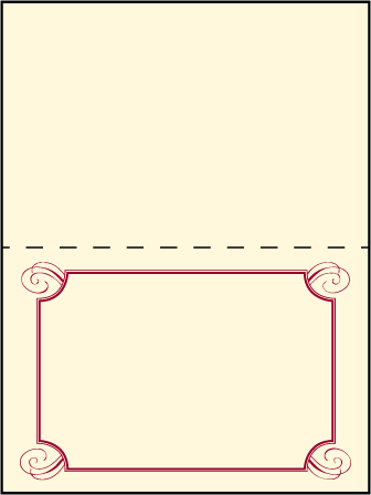 Promenade Letterpress Placecard Fold Design Medium