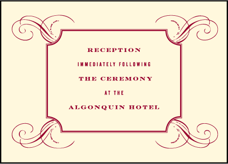 Promenade Letterpress Reception Design Medium
