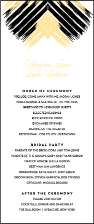 Promise Letterpress Program Tea Design Medium