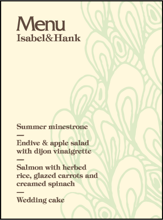 Provenance Letterpress Menu Design Medium