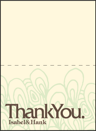 Provenance Letterpress Thank You Card Fold Design Medium