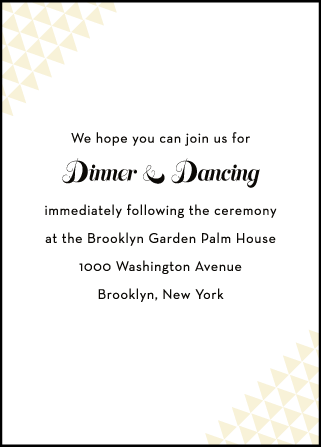 Pyramid Letterpress Reception Design Medium