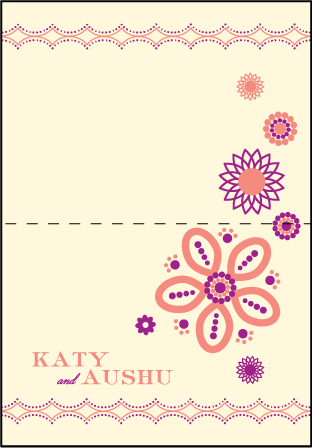 Rangoli Letterpress Thank You Card Fold Design Medium
