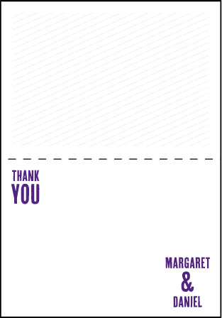 Refined Space Letterpress Thank You Card Fold Design Medium