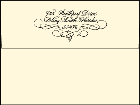 Revival Calligraphy Letterpress Envelope Design Medium
