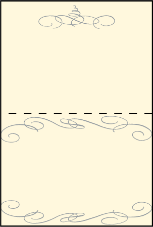 Revival Calligraphy Letterpress Placecard Fold Design Medium