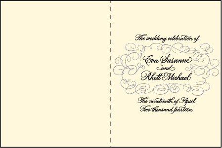 Revival Calligraphy Letterpress Program Design Medium