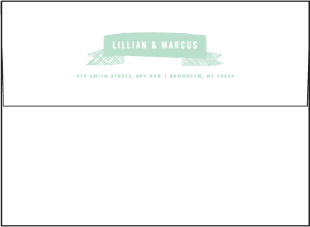 Ribbon Letterpress Envelope Design Medium