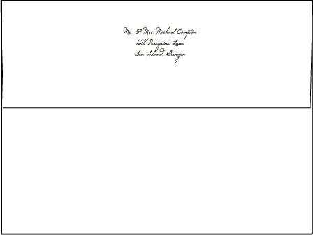 Ribbon Heart Letterpress Envelope Design Medium