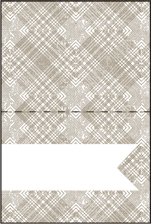 Ribbon Letterpress Placecard Fold Design Medium