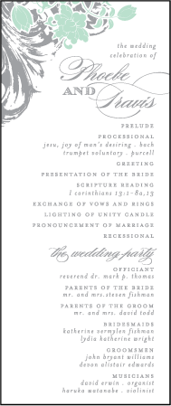 Rococo Elegance Letterpress Program Tea Design Medium