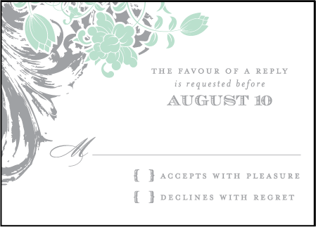 Rococo Elegance Letterpress Reply Design Medium