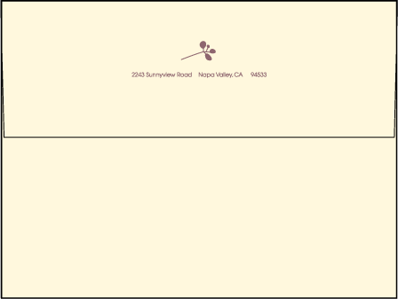 Rolling Hills Letterpress Envelope Design Medium