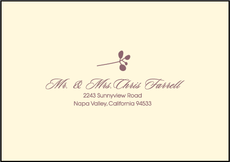 Rolling Hills Letterpress Reply Envelope Design Medium