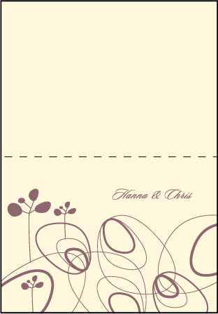 Rolling Hills Letterpress Thank You Card Fold Design Medium