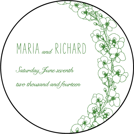 Romantic Floral Letterpress Coaster Design Medium