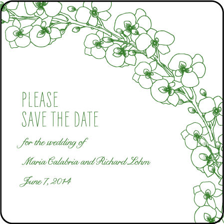 Romantic Floral Letterpress Save The Date Design Medium